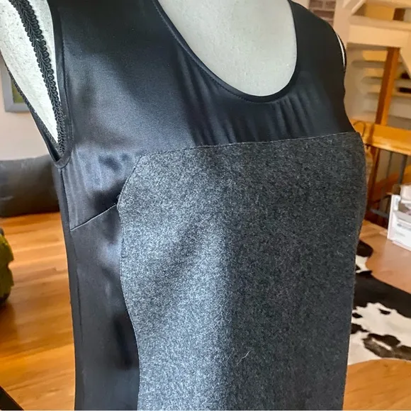 STELLA MCCARTNEY⭐️38⭐️Perfect Grey Wool And Silk-like Sheath Dress . GORGEOUS 💥